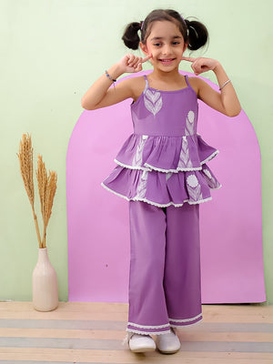 Purple Haze Girls Peplum Co - ord Set - KES - RA - PRPH - 0 - 6