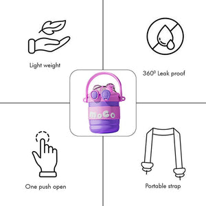 Purple & Pink 2 way Lid Style Moco Kids Water, 600 ml - Little Surprise BoxPurple & Pink 2 way Lid Style Moco Kids Water, 600 ml