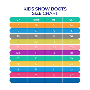 Purple Rainbow Shine Waterproof Winter Snow Boots for Kids with Metal Cleats for Minus Degree Icy Terrains - 31 EUR Winter Wear