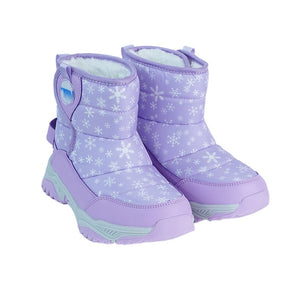 Purple Snowflake Waterproof Winter Snow Boots for Women for Minus Degree Temperature - 36 EUR Winter Wear