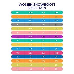 Purple Snowflake Waterproof Winter Snow Boots for Women for Minus Degree Temperature - 36 EUR Winter Wear