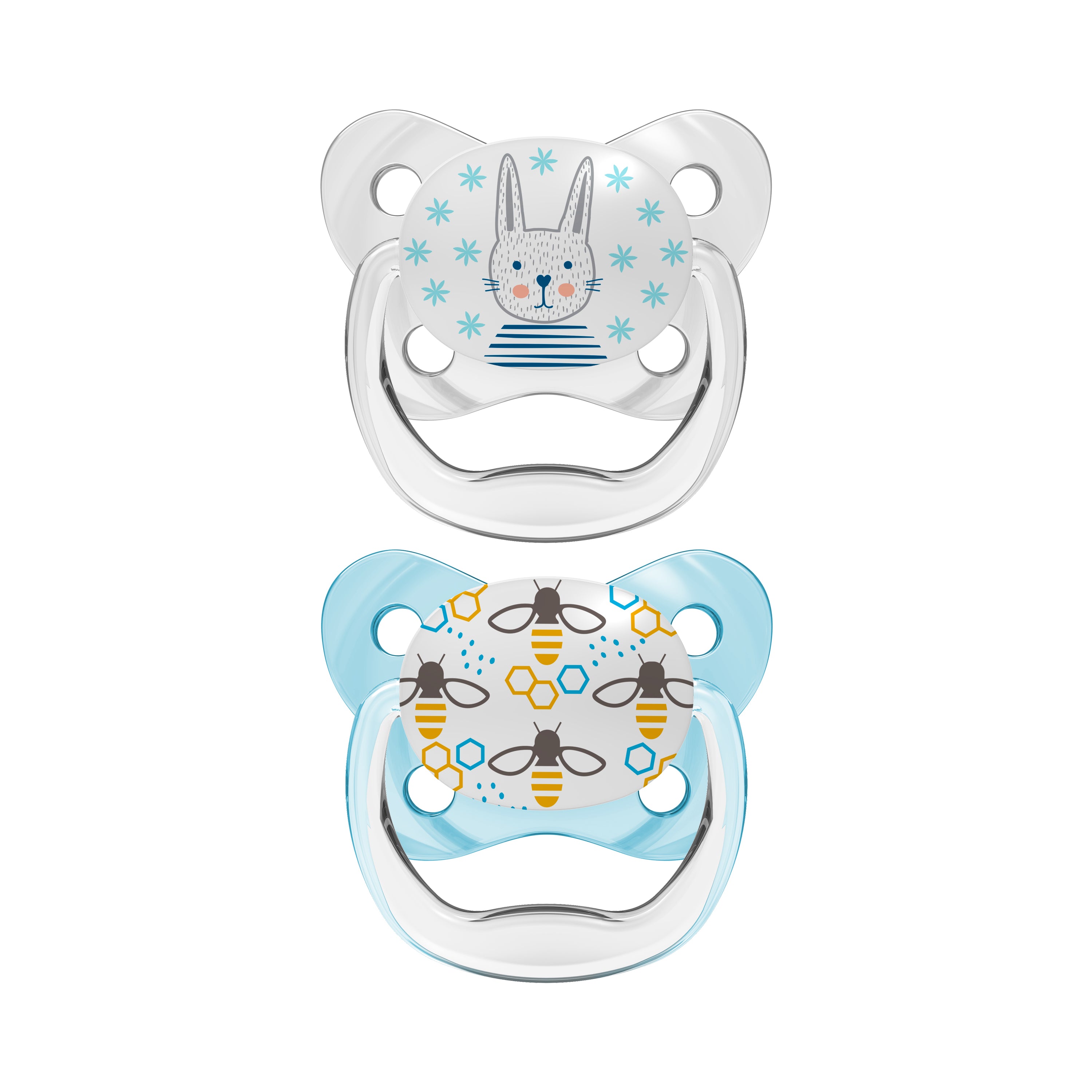 Dr. Brown'S Prevent Butterfly Soother - Stage 1, Blue, 2-Pack Blue Birth+ to 6M