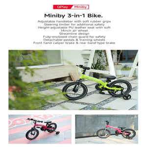 Qplay Bikes/Bicycle 14 "Miniby Air 1.5 Years to 8 Years - CB - 01 - GR