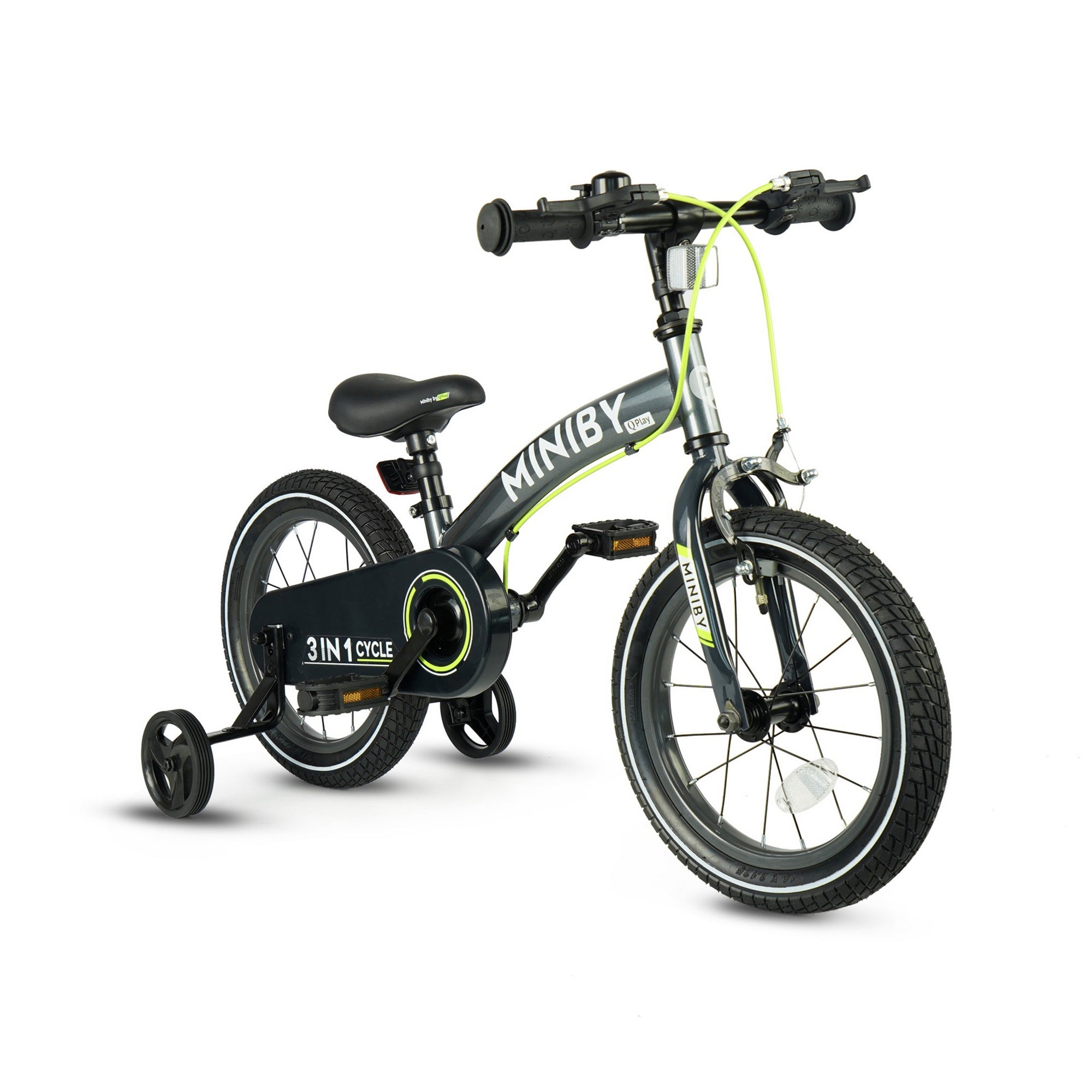 Qplay Bikes/Bicycle 14 "Miniby Air 1.5 Years to 8 Years - CB - 01 - GY