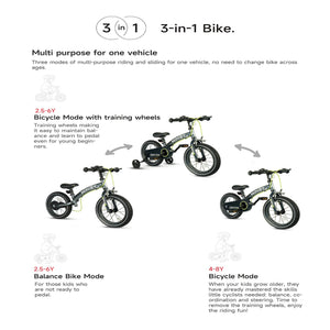 Qplay Bikes/Bicycle 14 "Miniby Air 1.5 Years to 8 Years - CB - 01 - BL
