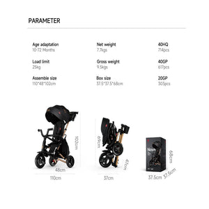 Qplay Trikes Nova Limited Edition Golden Black 10 to 72 Months - Tricycle