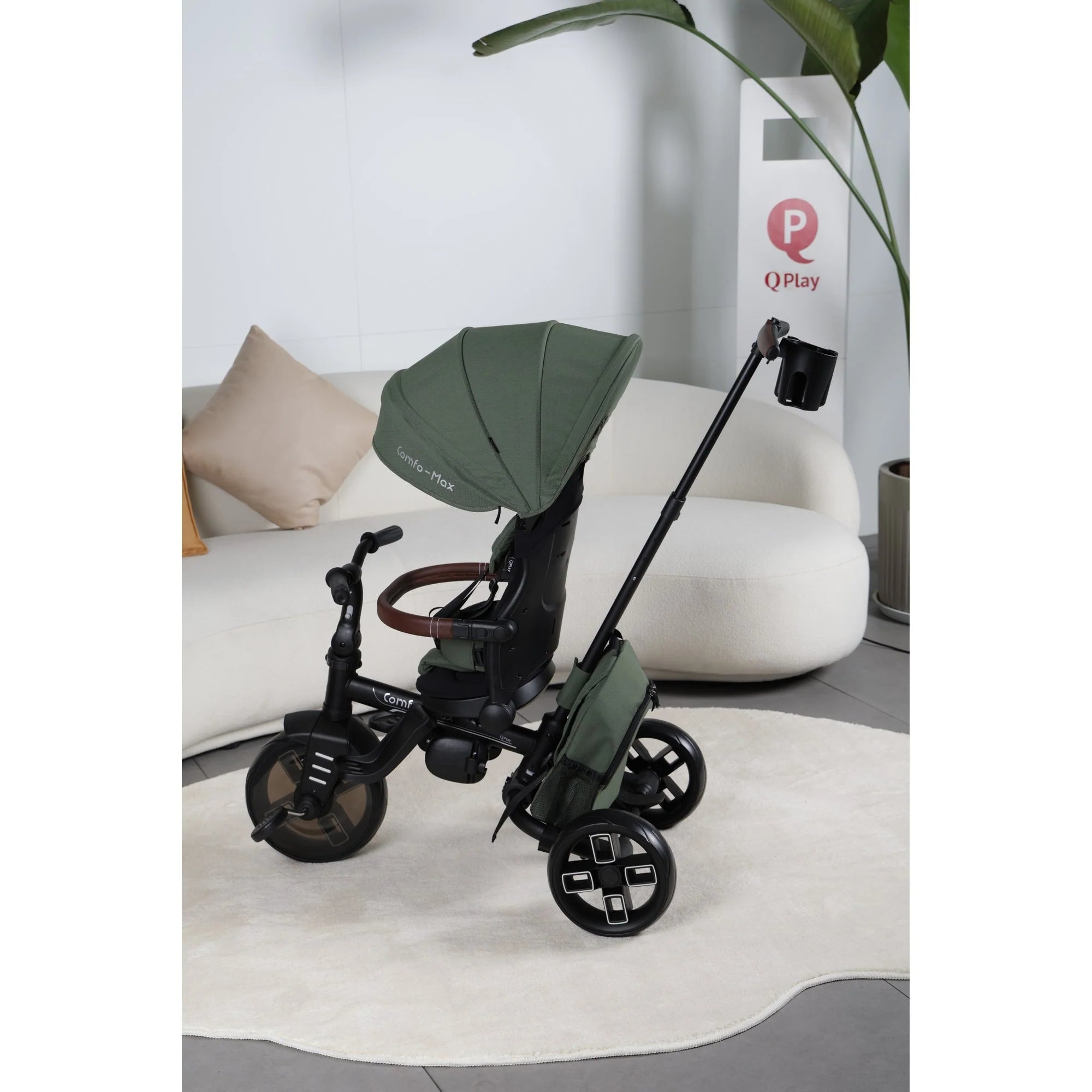 Qplay Trikes/Tricycle Comfo Max 8in1 Olive Green 10 to 72 Months - T70 - OG