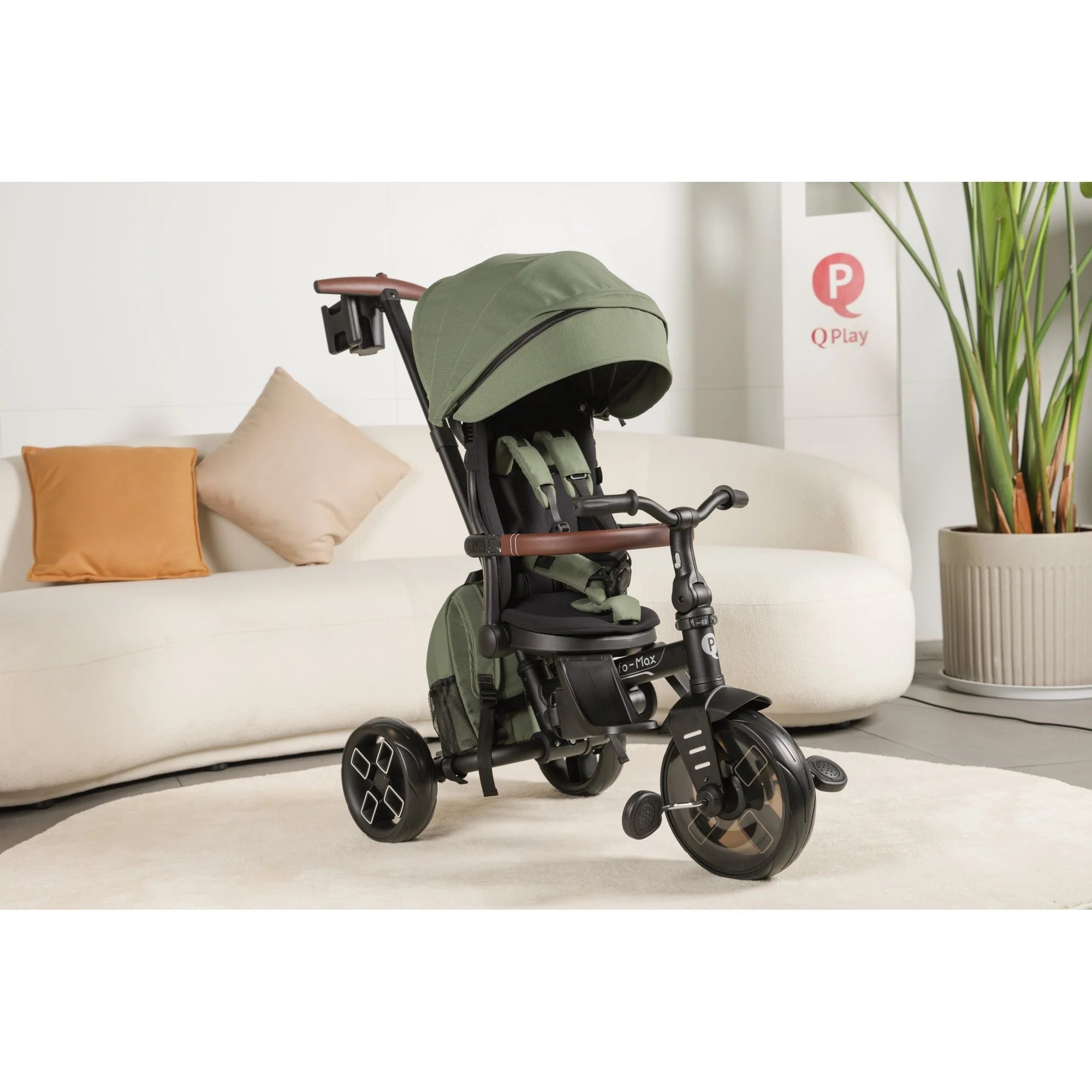 Qplay Trikes/Tricycle Comfo Max 8in1 Olive Green 10 to 72 Months - T70 - OG