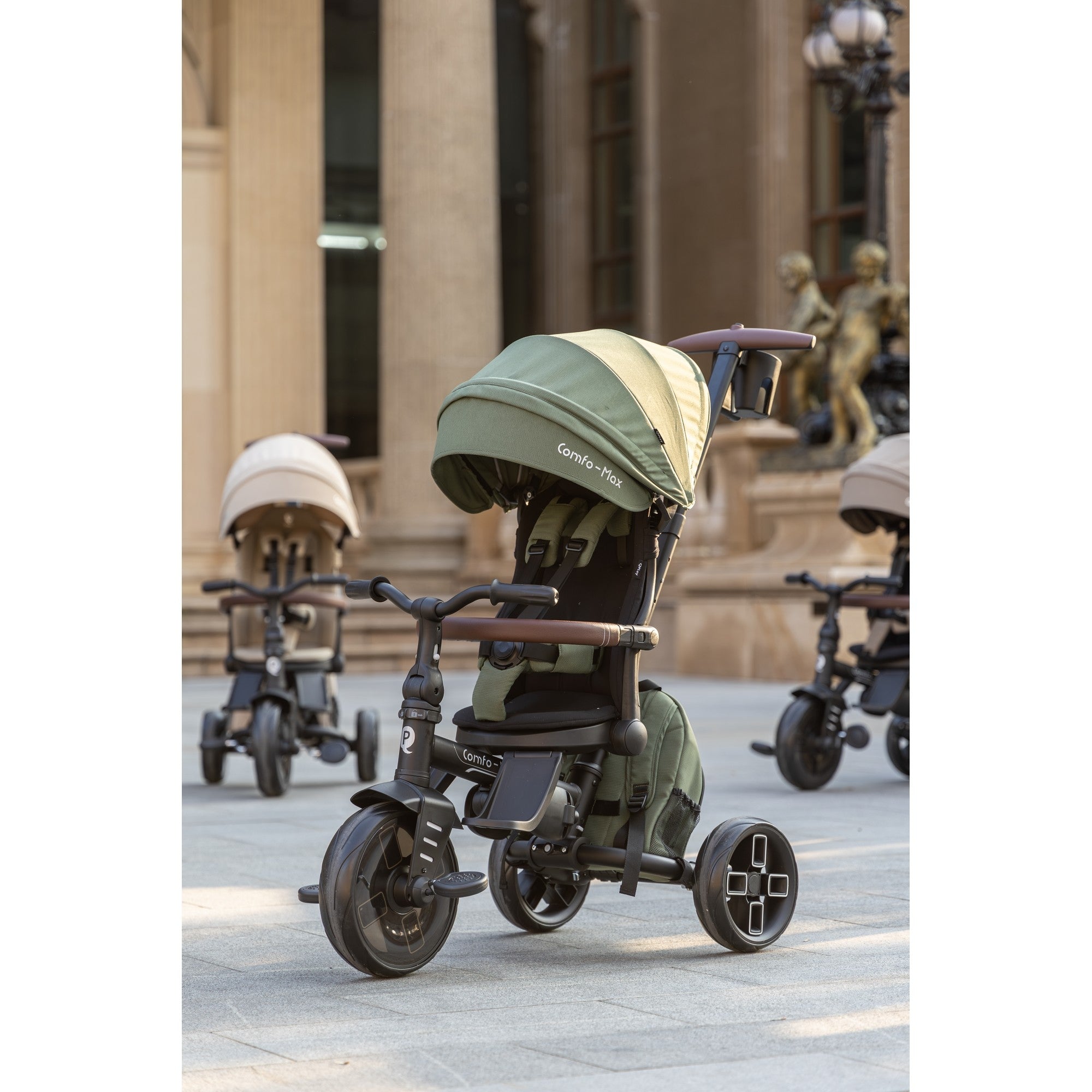 Qplay Trikes/Tricycle Comfo Max 8in1 Olive Green 10 to 72 Months - T70 - OG