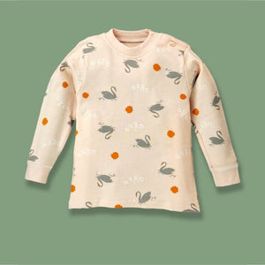 Queen Swan Full sleeves tops & pants set Unisex Kids Wear - 18 - 24 months Kids Clothing