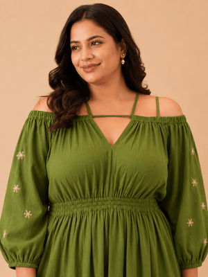 Quiet Olive Women's Dress - S Women's Dress