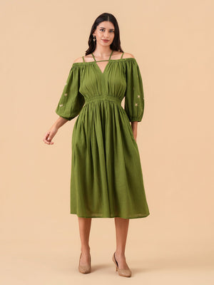 Quiet Olive Women's Dress - S Women's Dress