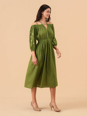Quiet Olive Women's Dress - S Women's Dress