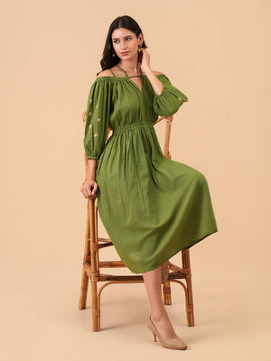Quiet Olive Women's Dress - S Women's Dress