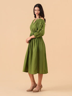 Quiet Olive Women's Dress - S Women's Dress