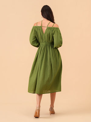 Quiet Olive Women's Dress - S Women's Dress