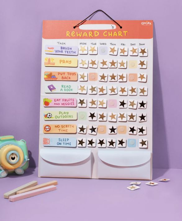 Qwirk Store Reward Chart - Customizable, Detachable & Motivational System for Kids - 86551