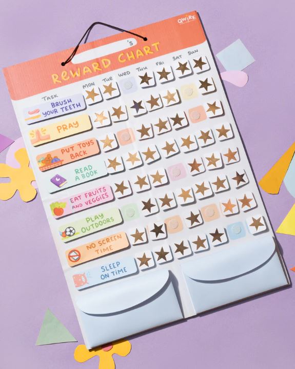 Qwirk Store Reward Chart - Customizable, Detachable & Motivational System for Kids - 86551