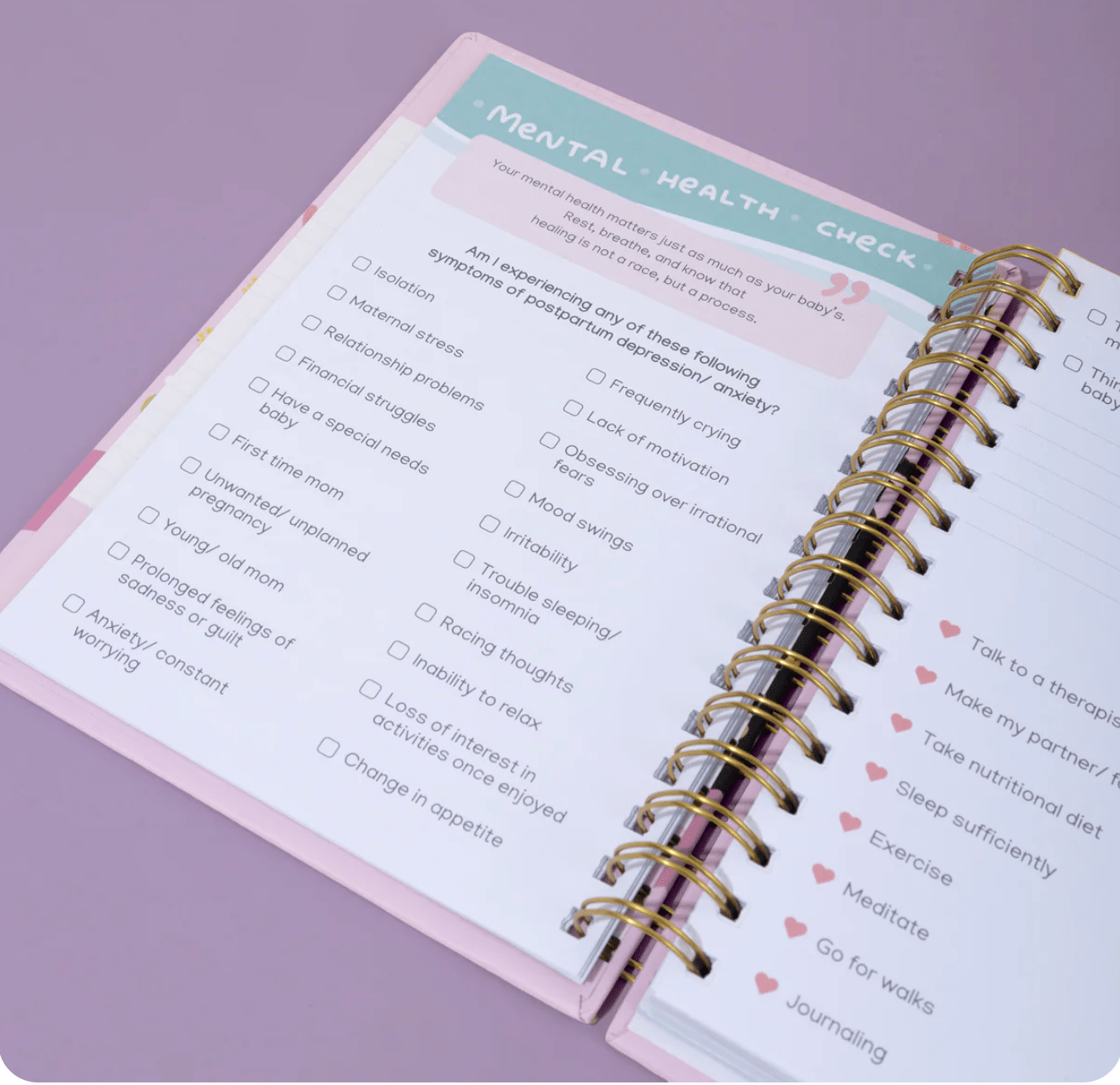 Qwirk Store The Postpartum Journal And Companion - Recover, Reflect and Reclaim yourself - Journal