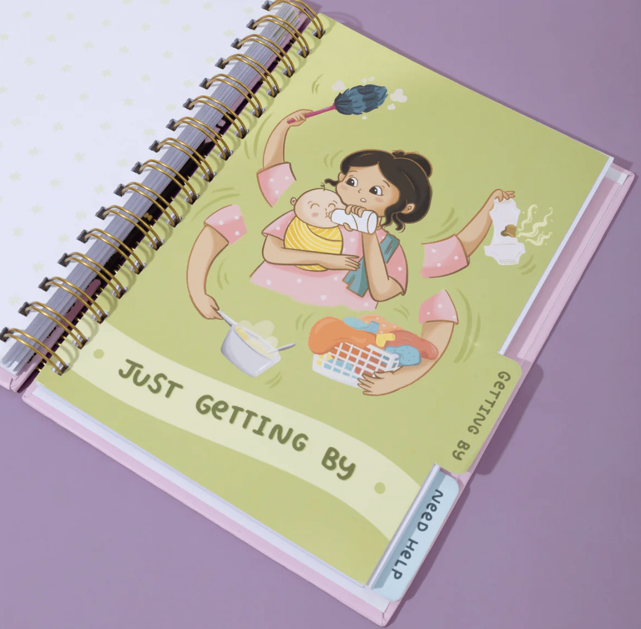 Qwirk Store The Postpartum Journal And Companion - Recover, Reflect and Reclaim yourself - Journal