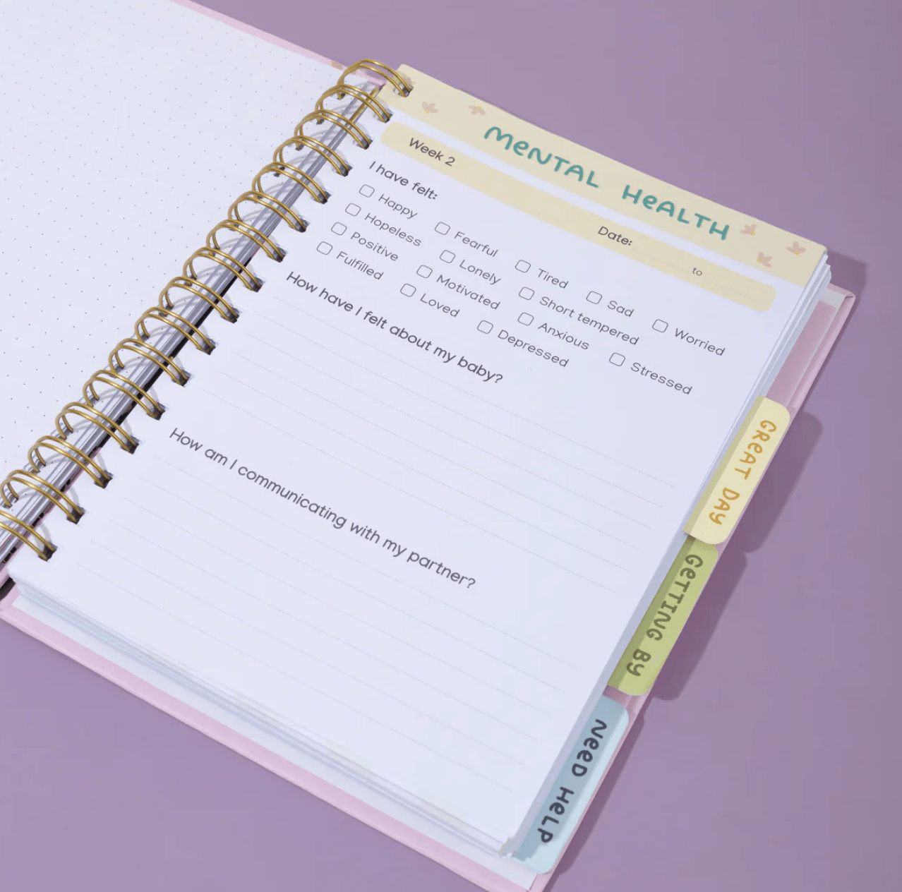 Qwirk Store The Postpartum Journal And Companion - Recover, Reflect and Reclaim yourself - Journal