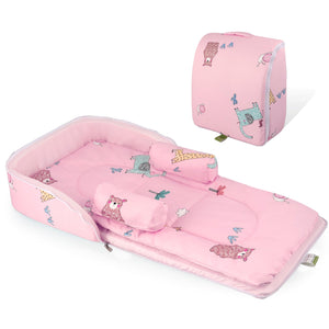 R for Rabbit Baby Nest Lite - Blush Pink - BDBNLBP3