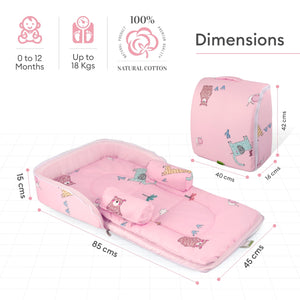 R for Rabbit Baby Nest Lite - Blush Pink - BDBNLBP3