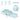 R for Rabbit Baby Nest Lite - Sky Blue - BDBNLSB3