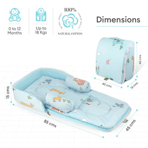R for Rabbit Baby Nest Lite - Sky Blue - BDBNLSB3