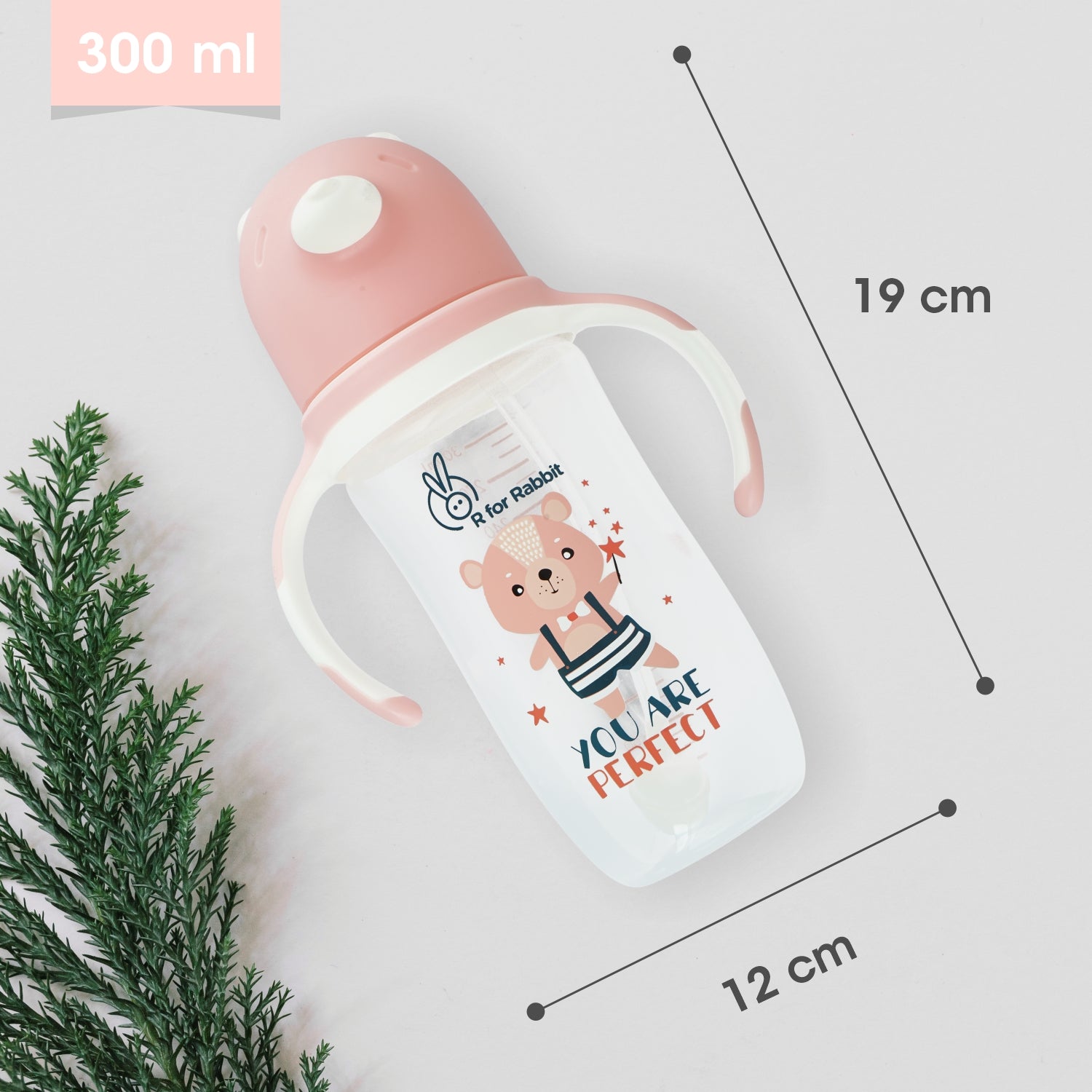 R for Rabbit Baloo Baby Straw Sipper - Pink - SIHPP01