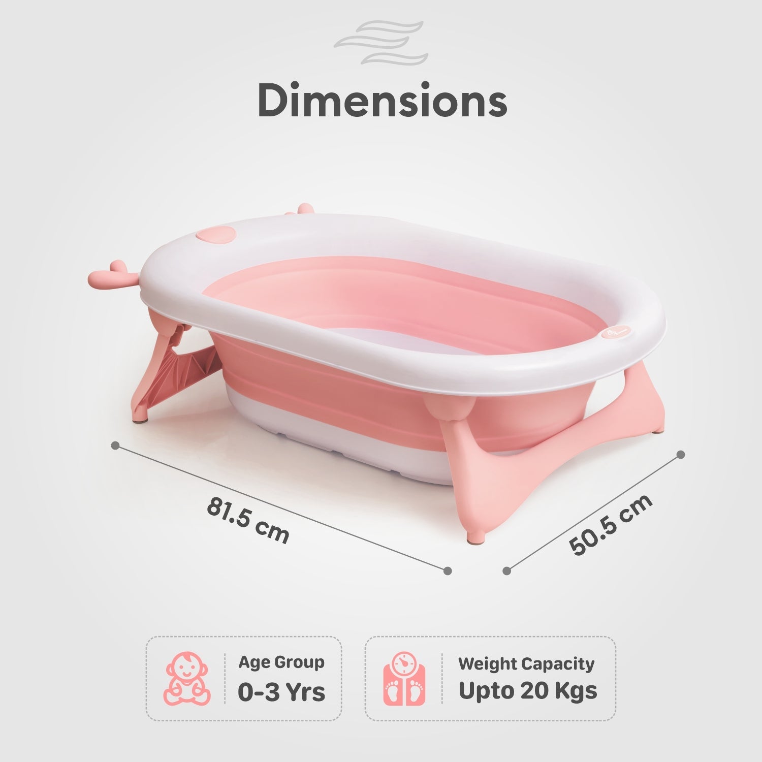 R for Rabbit Bubble Double Aqua Baby Bath Tub - Pink - BTBDAP3