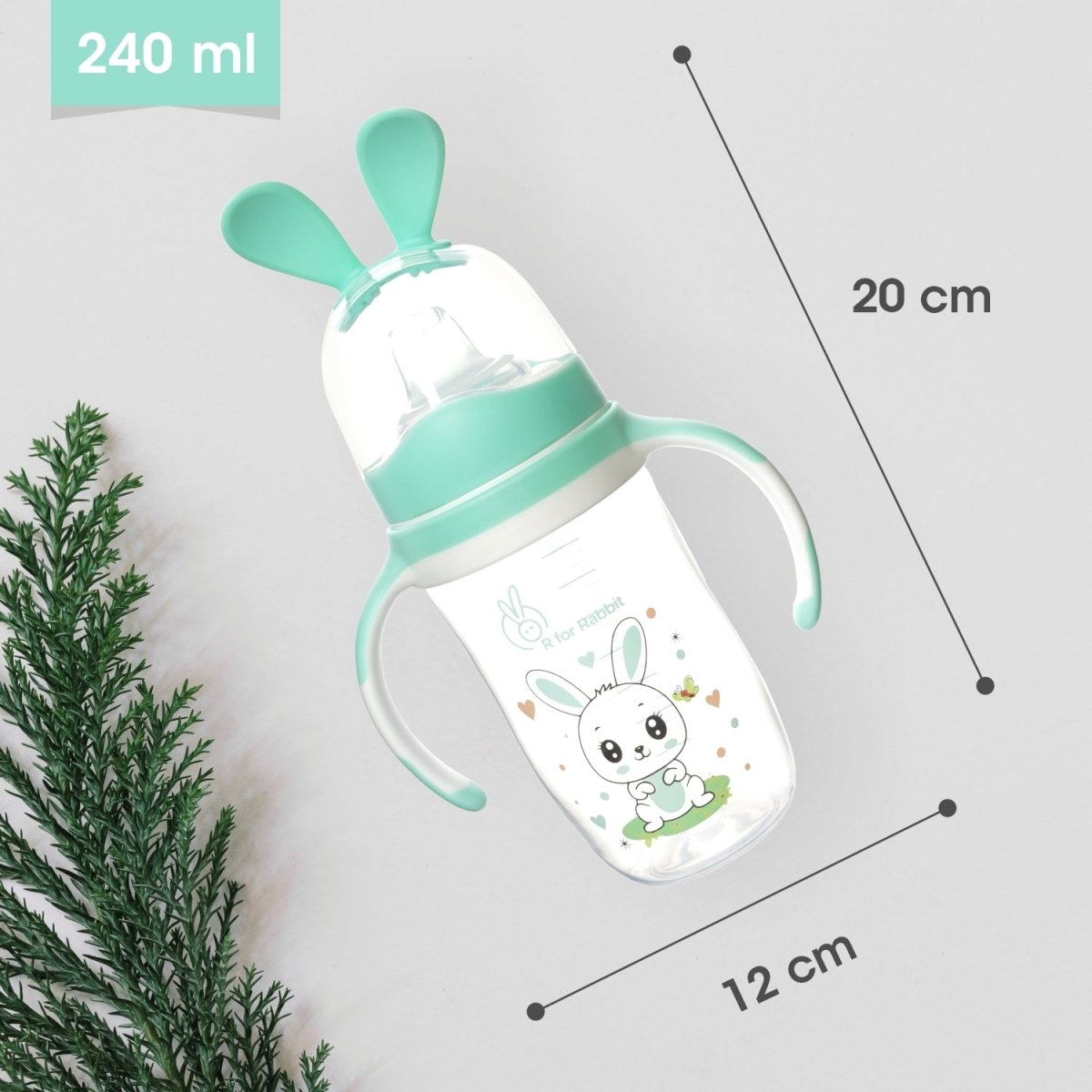 R for Rabbit Bunny Baby Spout Sippy Cup- Green - SSBNG01