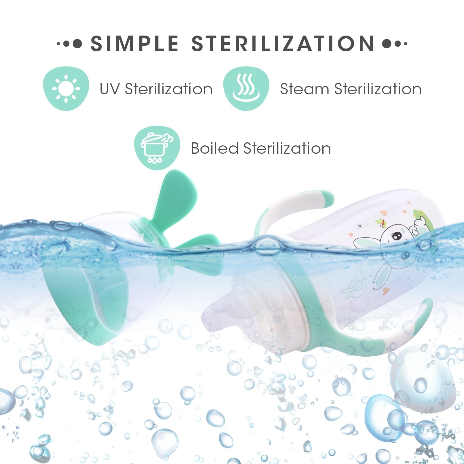 R for Rabbit Bunny Baby Spout Sippy Cup - Green - Sippers