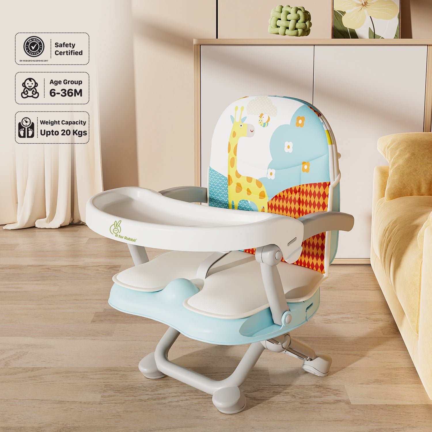 R for Rabbit Candy Pop - The Stylish Booster Chair - Aqua Blue - BOCPAB1