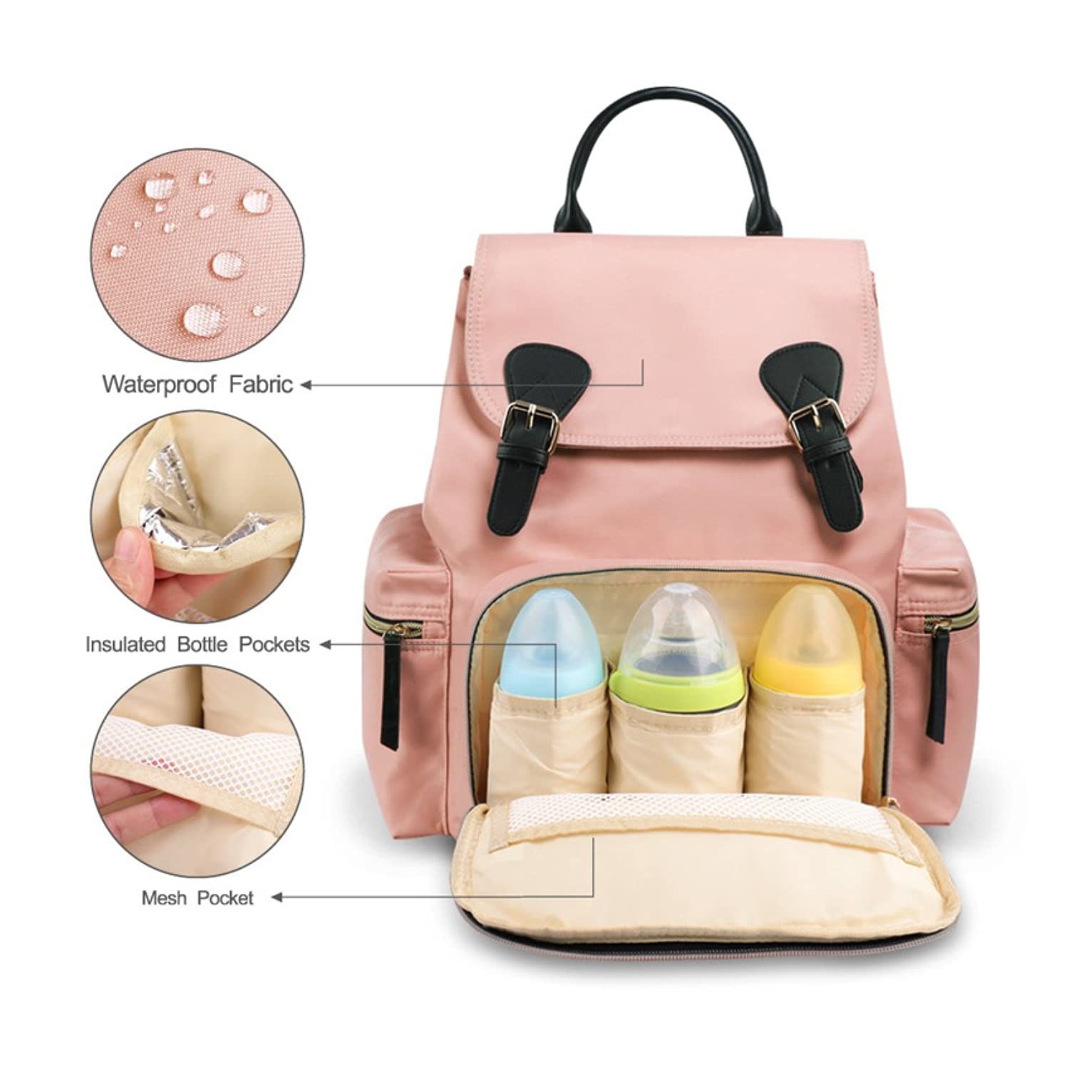 R for Rabbit Caramello Bliss Diaper Bag - Pink - DBCMBP1