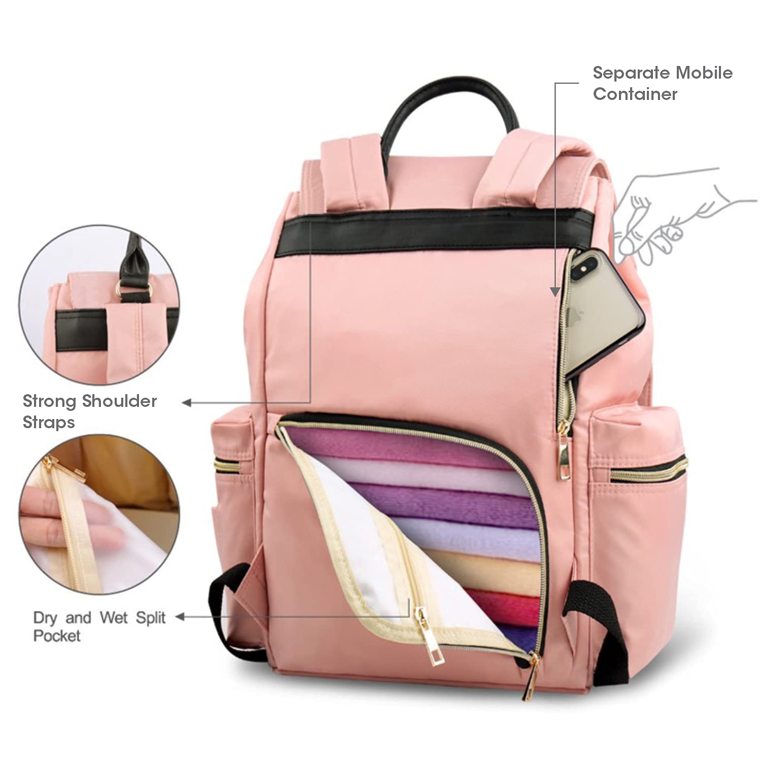 R for Rabbit Caramello Bliss Diaper Bag - Pink - DBCMBP1
