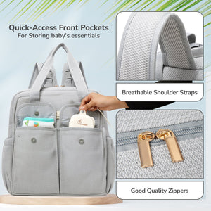 R for Rabbit Caramello Breezy Diaper Bags Grey Baby Gear - Diaper Bags