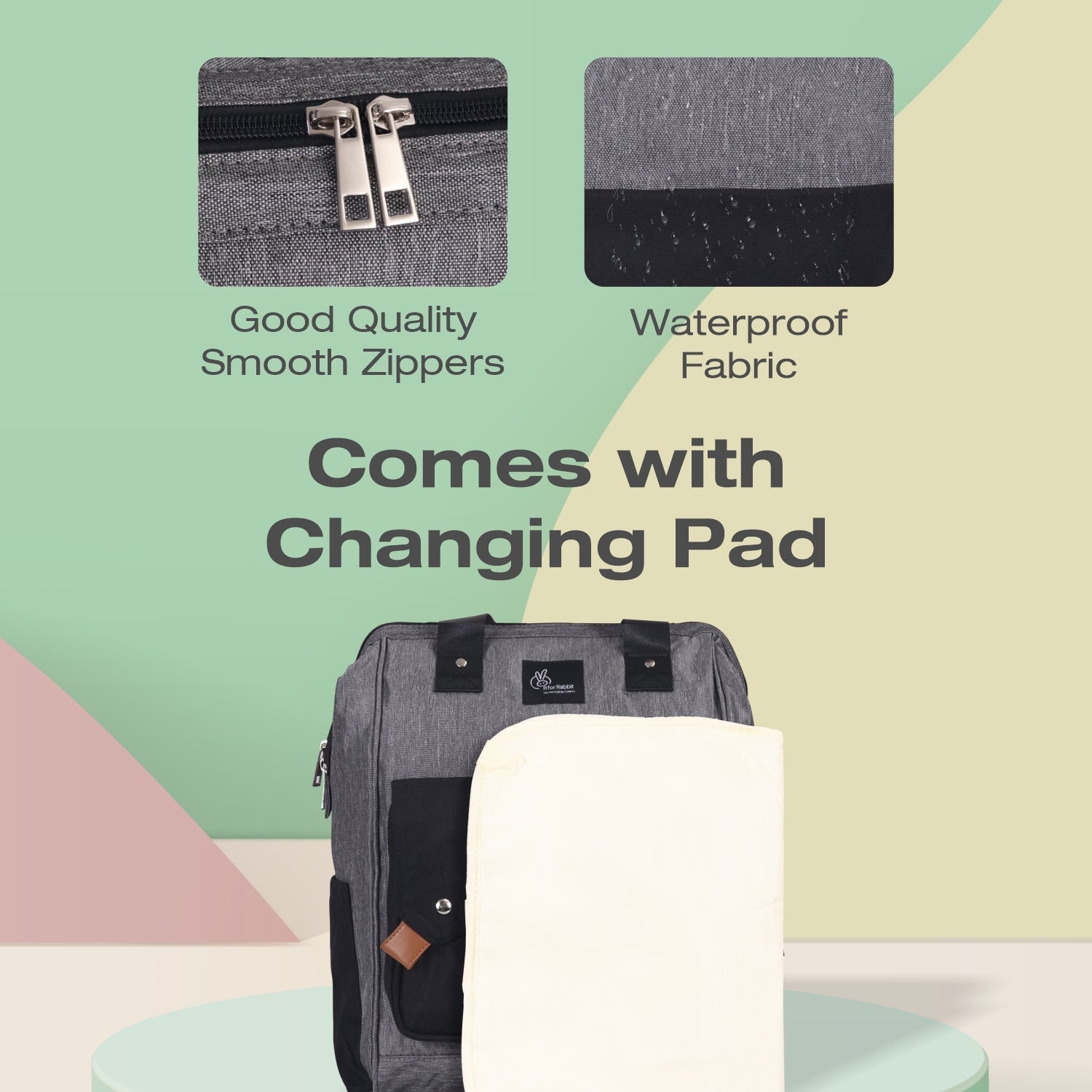 R for Rabbit Caramello Delight Diaper Bags Black Grey Baby Gear - Diaper Bags