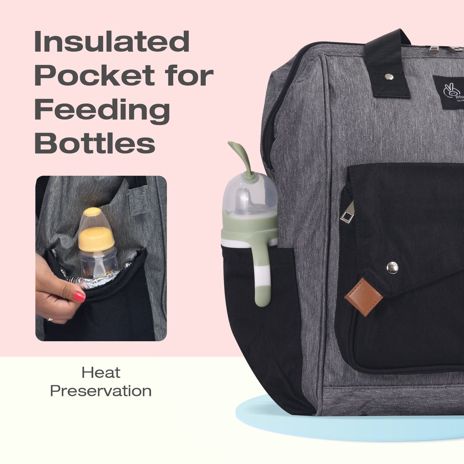 R for Rabbit Caramello Delight Diaper Bags Black Grey Baby Gear - Diaper Bags