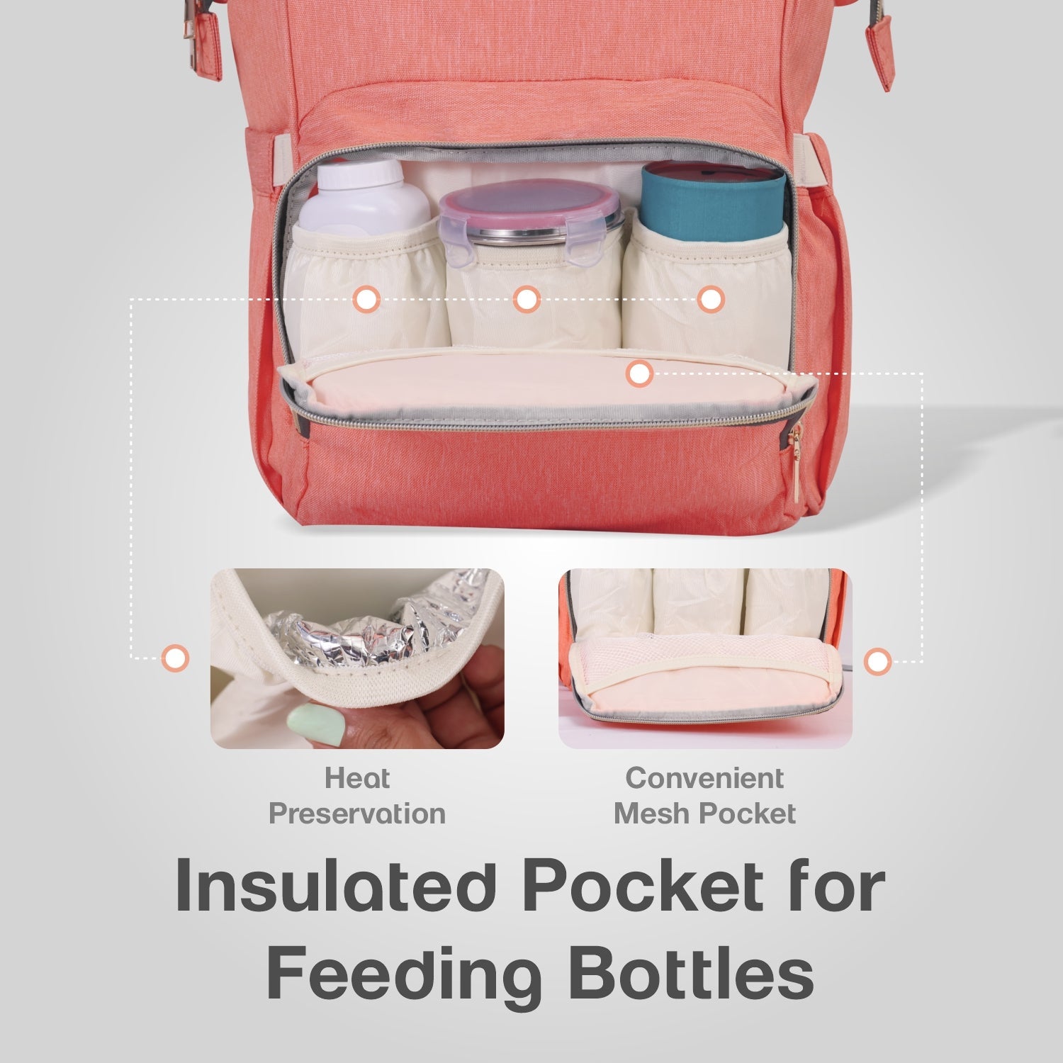 R for Rabbit Caramello Diaper Bag - Pink - DBCMP01