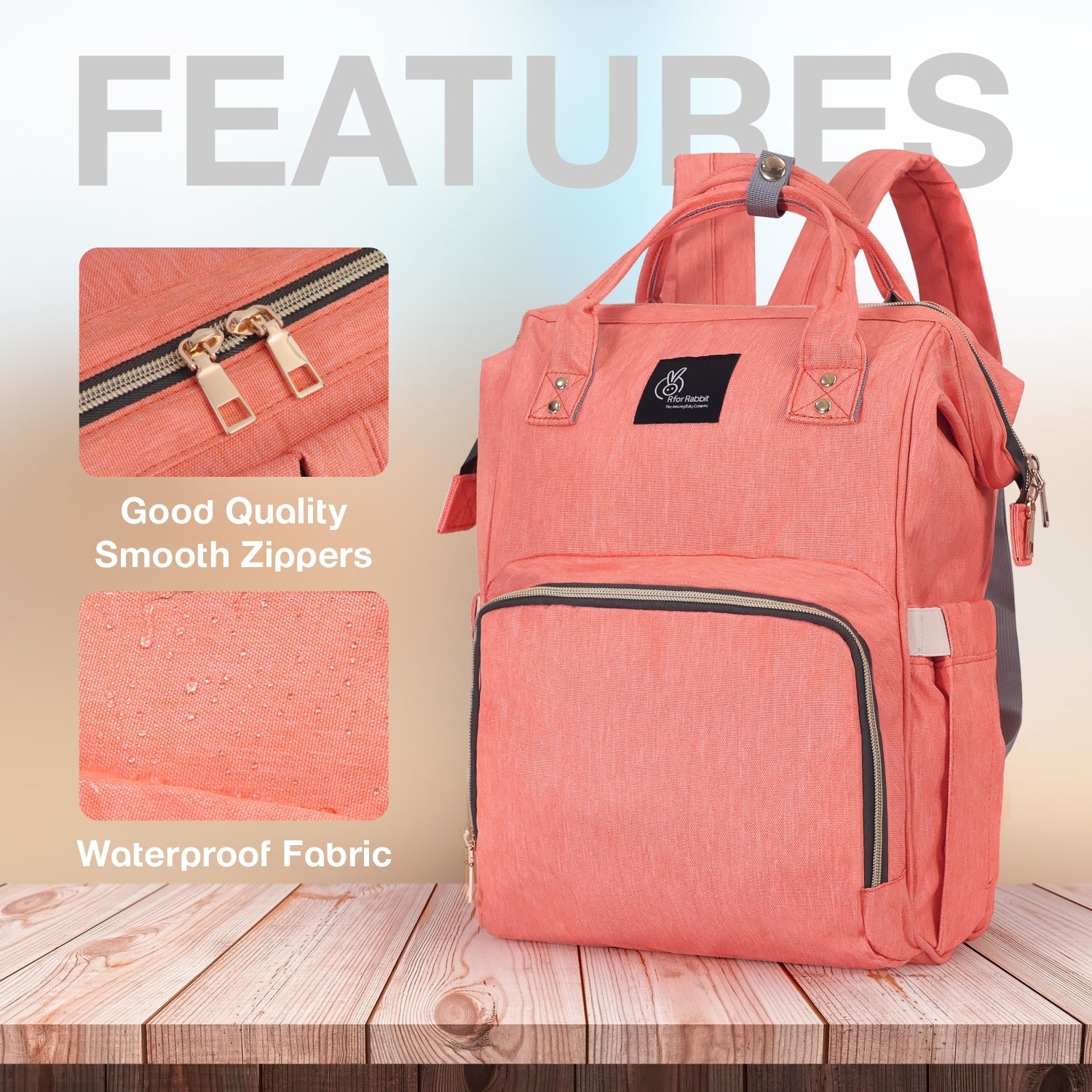 R for Rabbit Caramello Diaper Bag - Pink - DBCMP01
