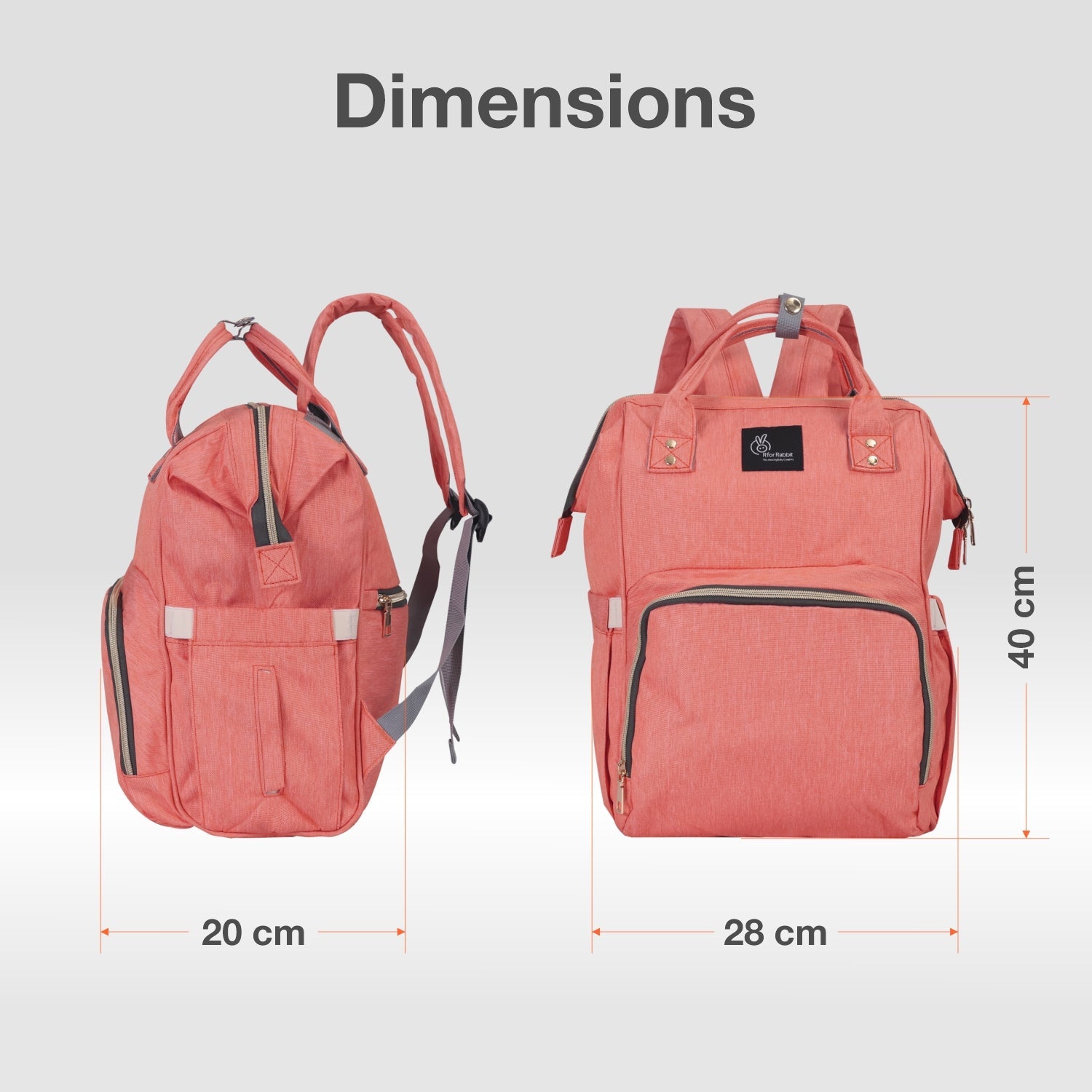 R for Rabbit Caramello Diaper Bag - Pink - DBCMP01