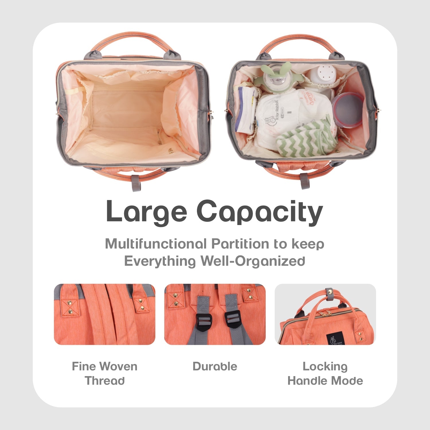 R for Rabbit Caramello Diaper Bag - Pink - DBCMP01
