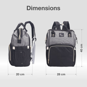 R for Rabbit Caramello Diaper Bags - Black Grey - DBCMBG1