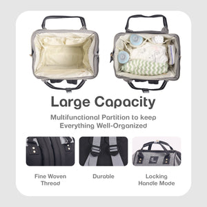 R for Rabbit Caramello Diaper Bags - Black Grey - DBCMBG1