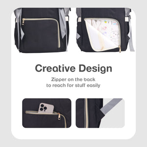 R for Rabbit Caramello Diaper Bags - Black Grey - DBCMBG1