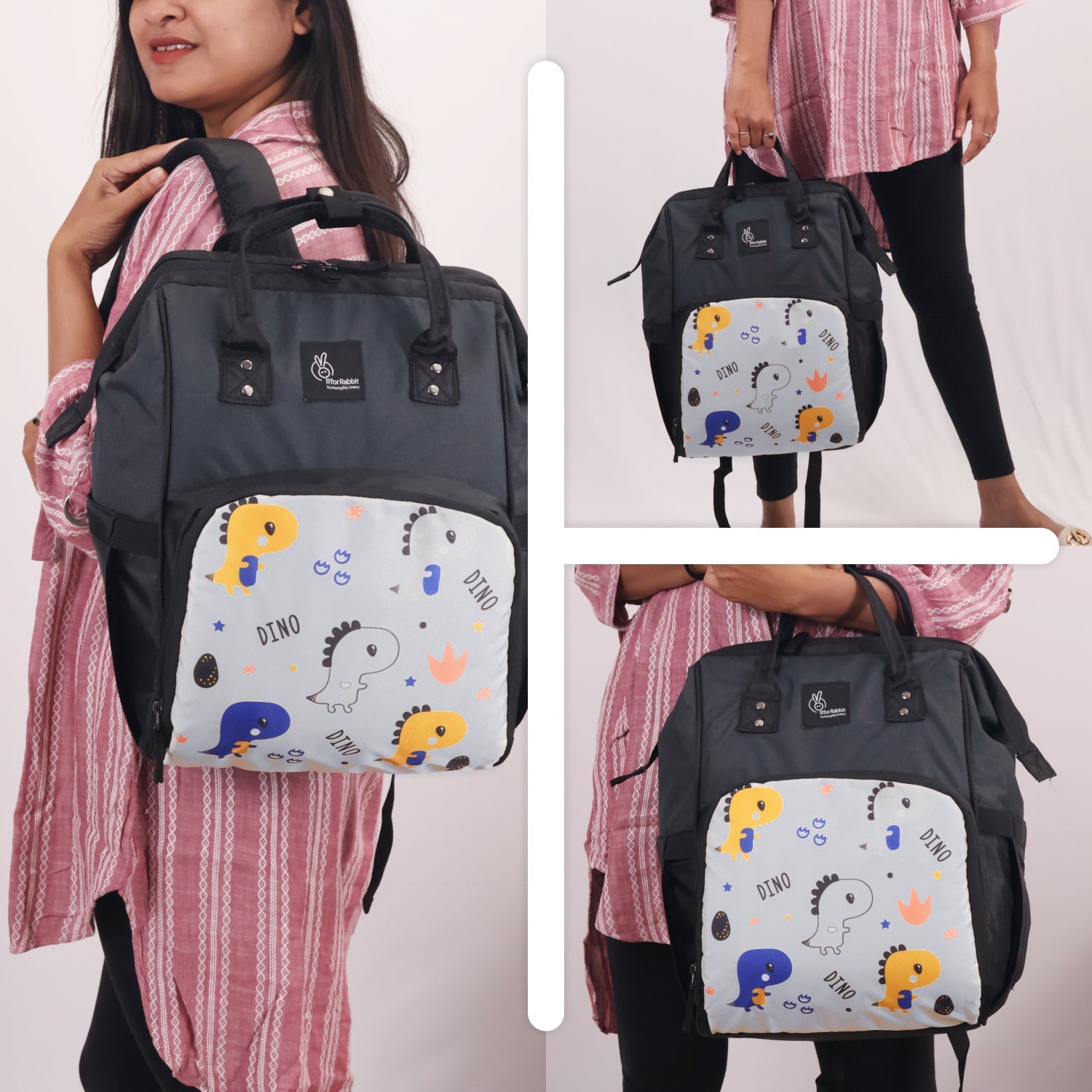 R for Rabbit Caramello Dino - Grey - DBCMDG06
