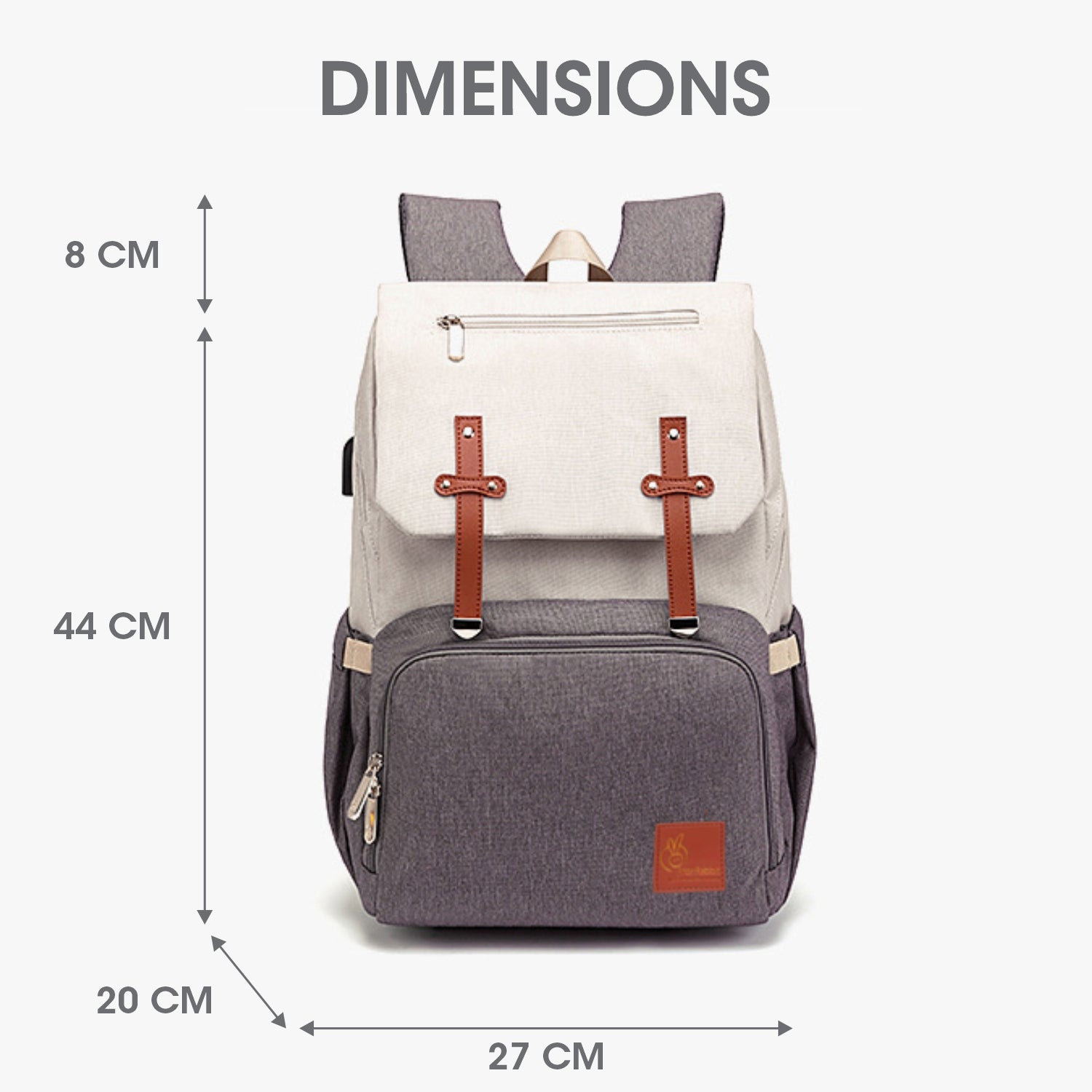 R for Rabbit Caramello Smart Diaper Bag - Beige Brown - DBCMSB1
