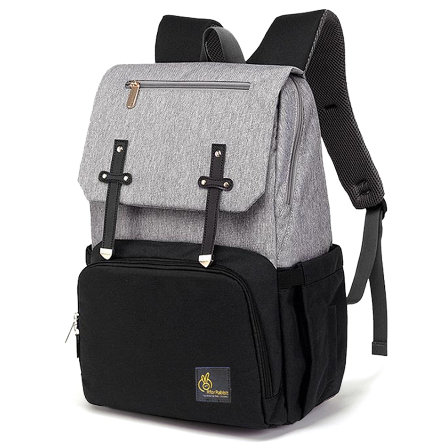 R for Rabbit Caramello Smart Diaper Bag - Grey Black - DBCMSG1