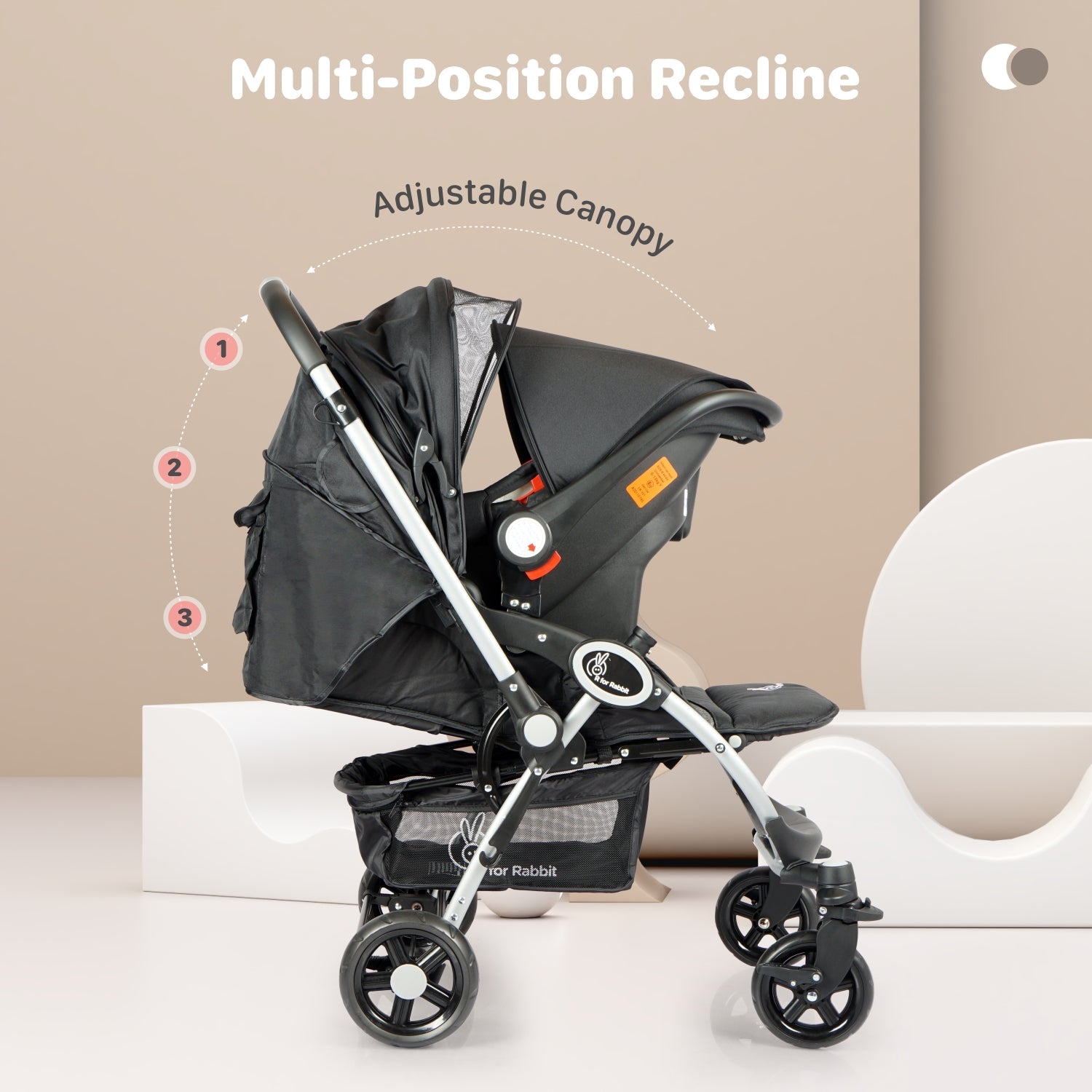 R for Rabbit Chcocolate Ride Travel System Travel System Black Grey Baby Gear - Baby Stroller & Prams